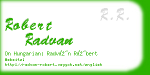 robert radvan business card